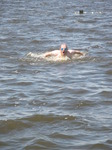 JT00982 Marijn attempting butterfly stroke in lake 'De Fluezen' from Indijk, The Netherlands.jpg